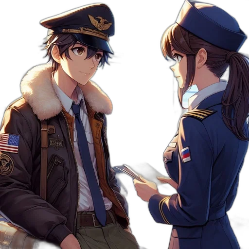 jacket, weapon, hat, anime transparent PNG cut-out