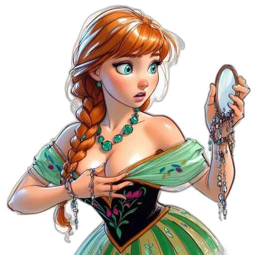 dress, jewelry, staff, concept art transparent PNG cut-out