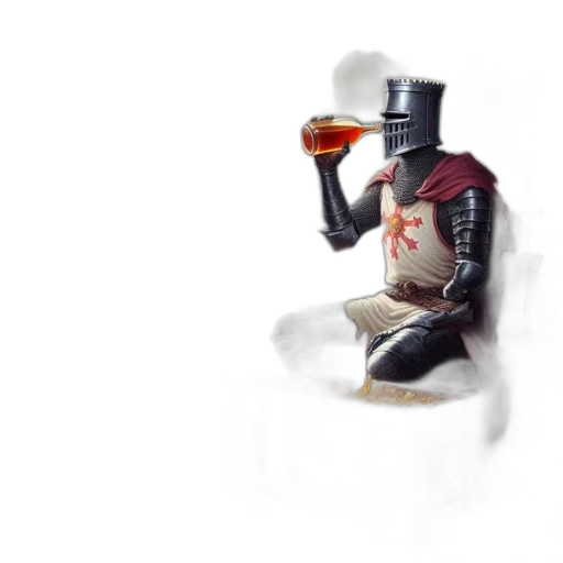 robot, crown, hat, staff transparent PNG cut-out