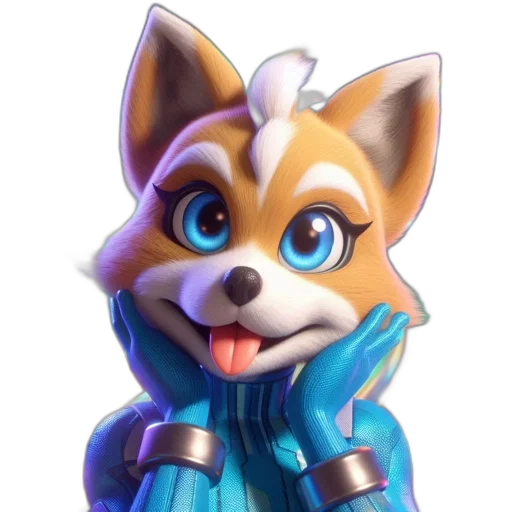 jacket, staff, animal, 3d render transparent PNG cut-out