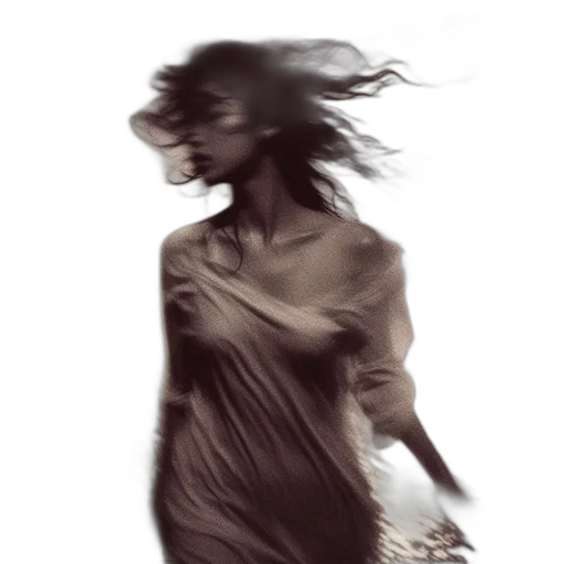 dress, hair, face, jewelry transparent PNG cut-out