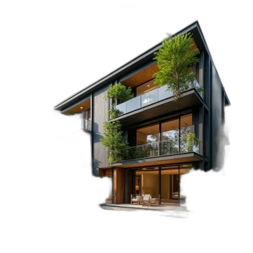 building, 3d render, photorealistic, concept art transparent PNG cut-out
