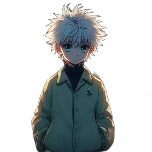 jacket, creature, face, staff transparent PNG cut-out