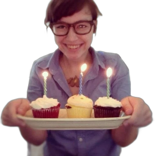 staff, woman, glasses, holds transparent PNG cut-out