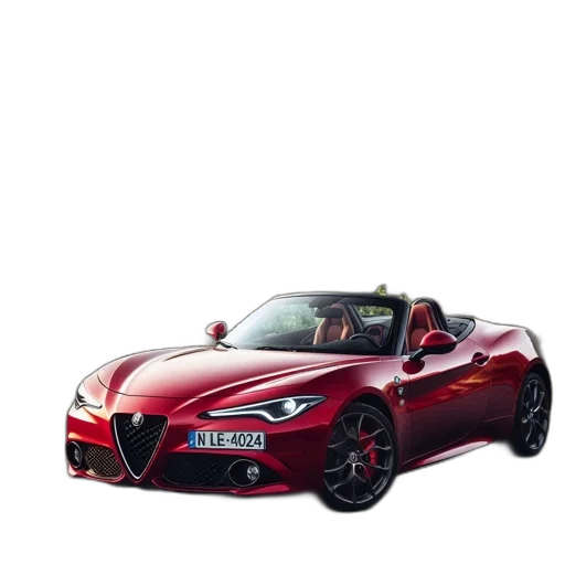 car, 3d render, photorealistic, red transparent PNG cut-out