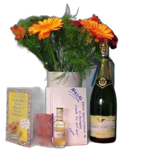 bouquet, flowers, sits, next transparent PNG cut-out