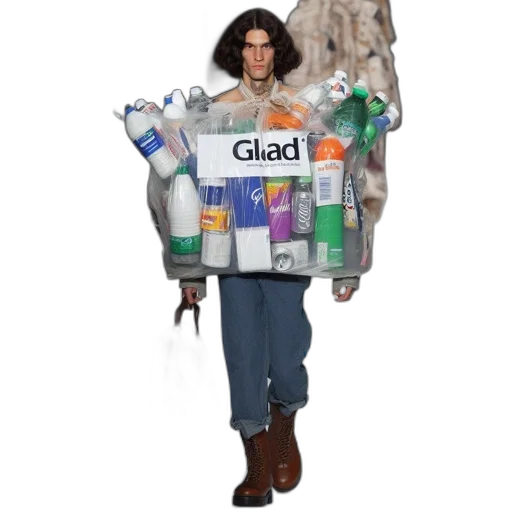 jacket, robot, bottle, creature transparent PNG cut-out