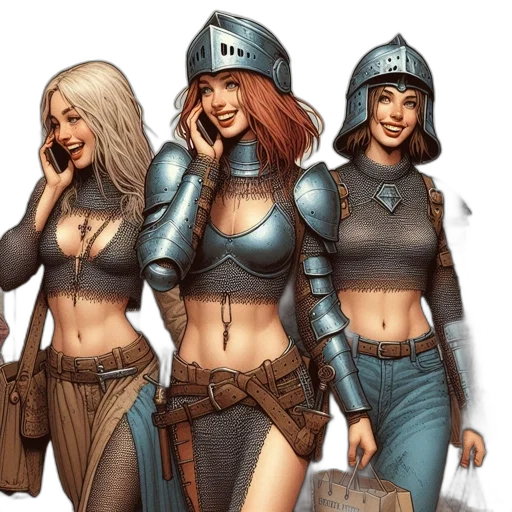 comic book art, concept art, fantasy art, cyberpunk transparent PNG cut-out