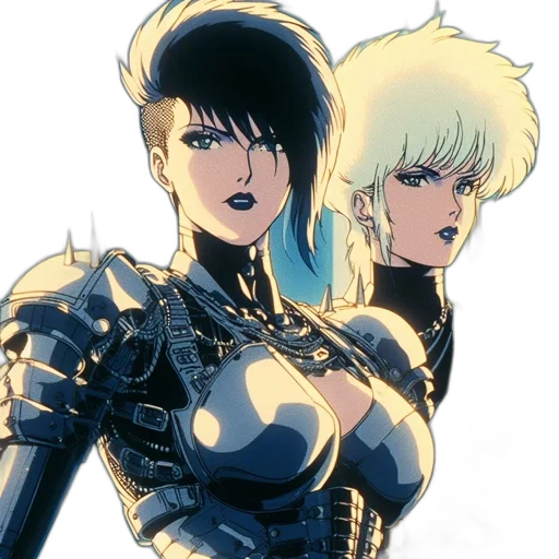 comic book art, concept art, cyberpunk, anime transparent PNG cut-out