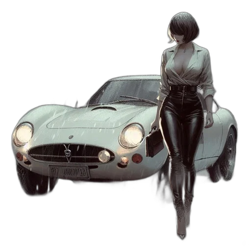 car, concept art, 3d render, photorealistic transparent PNG cut-out