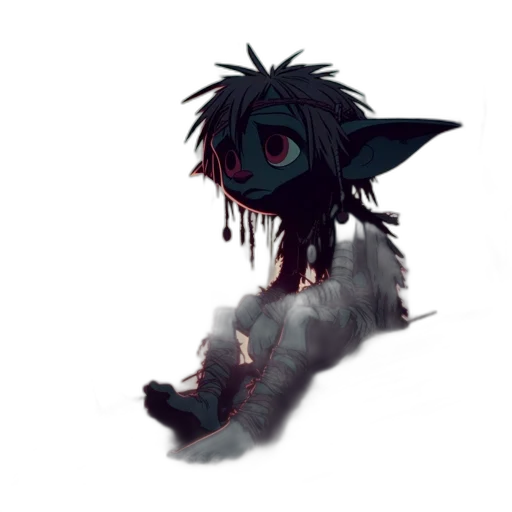 creature, mask, staff, face transparent PNG cut-out