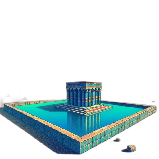 building, 3d render, vaporwave, concept art transparent PNG cut-out