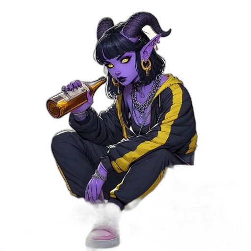 jacket, dragon, staff, concept art transparent PNG cut-out