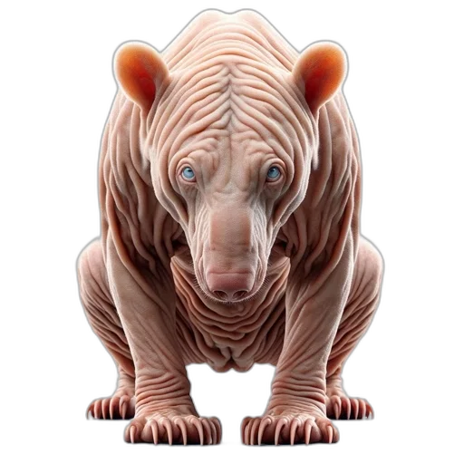 animal, creature, face, 3d render transparent PNG cut-out