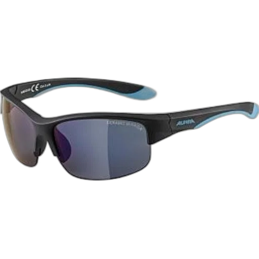 alpina, sunglasses, black, blue transparent PNG cut-out