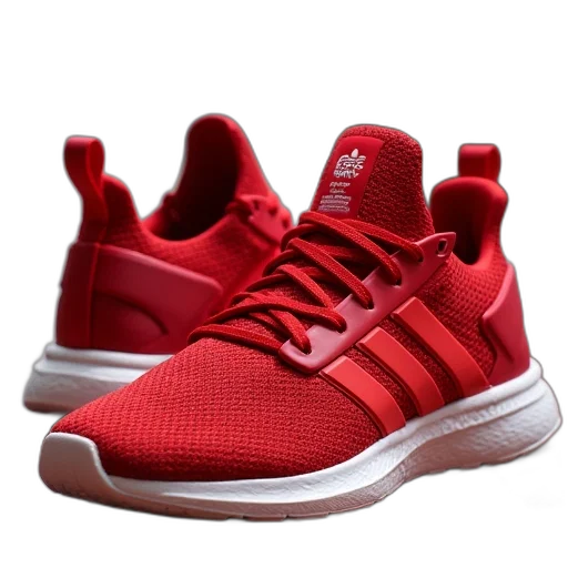 shoes, 3d render, red, first transparent PNG cut-out