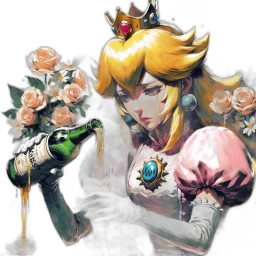 crown, weapon, flower, staff transparent PNG cut-out
