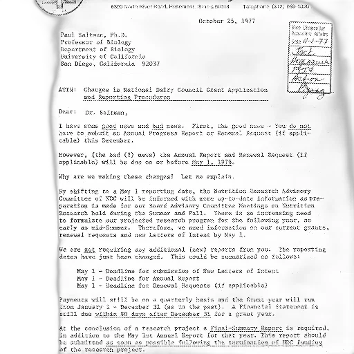 letter, october, 1977, discussing transparent PNG cut-out
