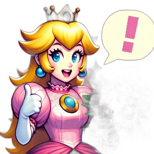 crown, dress, staff, pixel art transparent PNG cut-out