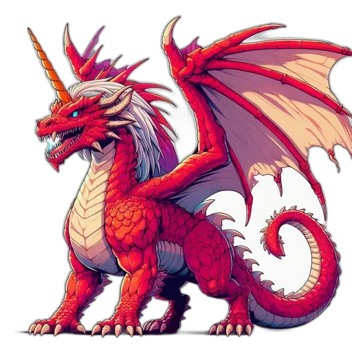 dragon, animal, fantasy art, pixel art transparent PNG cut-out