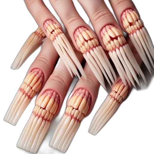 jewelry, long, sharp, nails transparent PNG cut-out