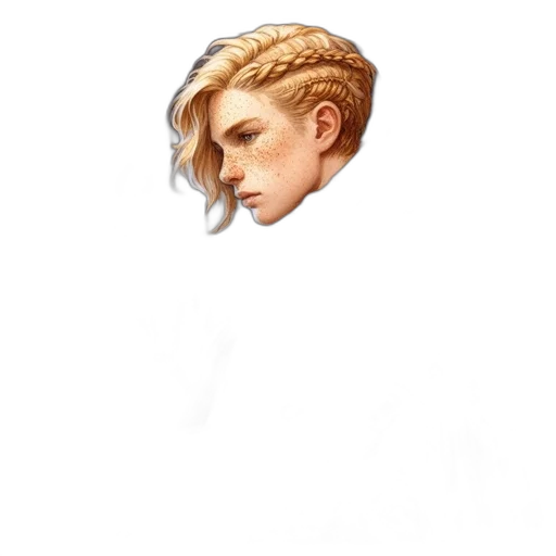 hair, face, staff, crown transparent PNG cut-out