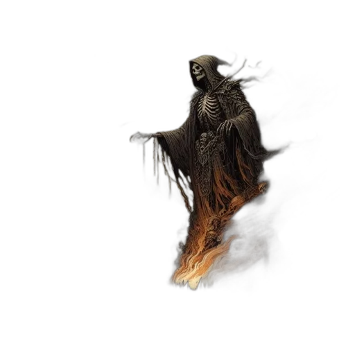 creature, hair, staff, mask transparent PNG cut-out