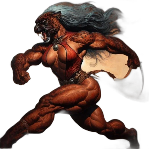 creature, hair, animal, weapon transparent PNG cut-out