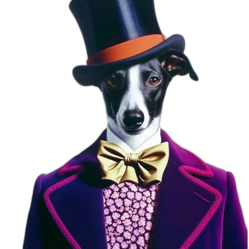 hat, animal, staff, photorealistic transparent PNG cut-out