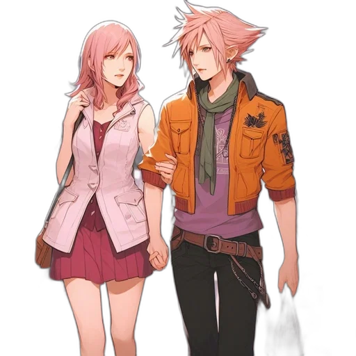 jacket, concept art, anime, pixel art transparent PNG cut-out