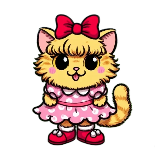 dress, staff, animal, pixel art transparent PNG cut-out