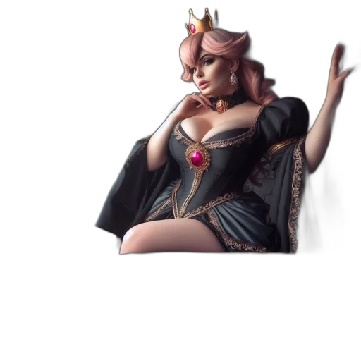 crown, dress, jewelry, concept art transparent PNG cut-out