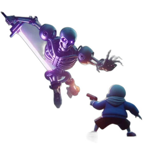 weapon, sword, staff, robot transparent PNG cut-out