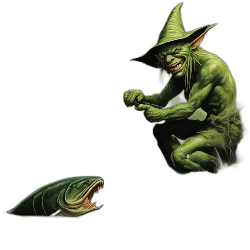 creature, staff, animal, hat transparent PNG cut-out