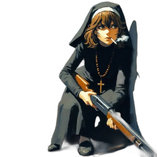 weapon, sword, staff, jacket transparent PNG cut-out