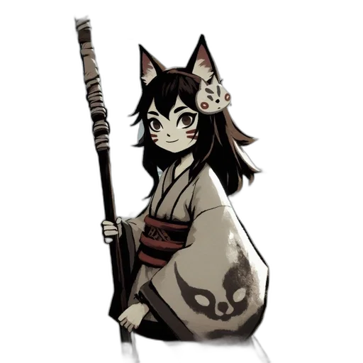 staff, mask, animal, weapon transparent PNG cut-out