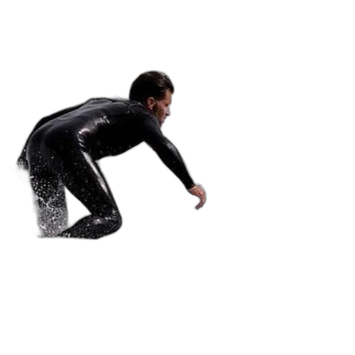 jacket, staff, robot, creature transparent PNG cut-out