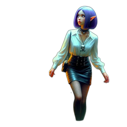 jacket, staff, concept art, 3d render transparent PNG cut-out