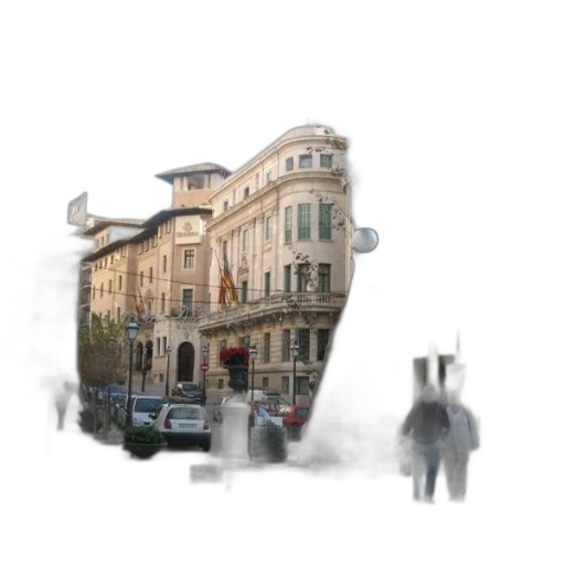 building, mask, umbrella, robot transparent PNG cut-out