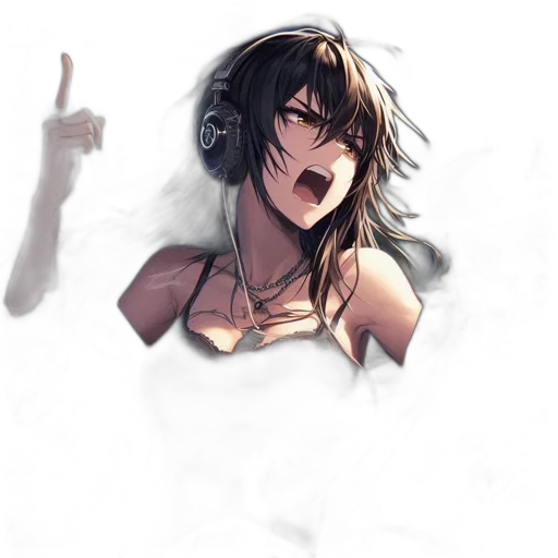 weapon, face, anime, concept art transparent PNG cut-out
