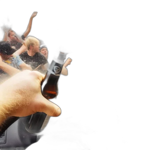 bottle, 3d render, intoxicated, driver transparent PNG cut-out