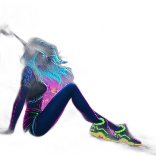 shoes, hair, dress, creature transparent PNG cut-out