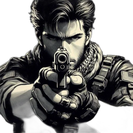 weapon, comic book art, concept art, photorealistic transparent PNG cut-out