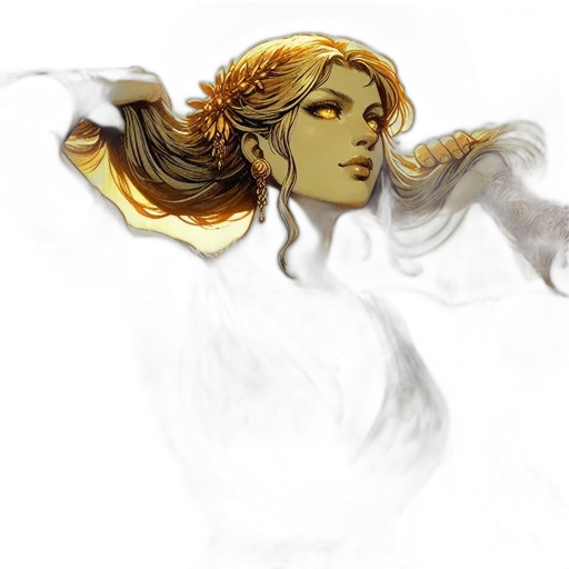 hair, mask, dragon, staff transparent PNG cut-out