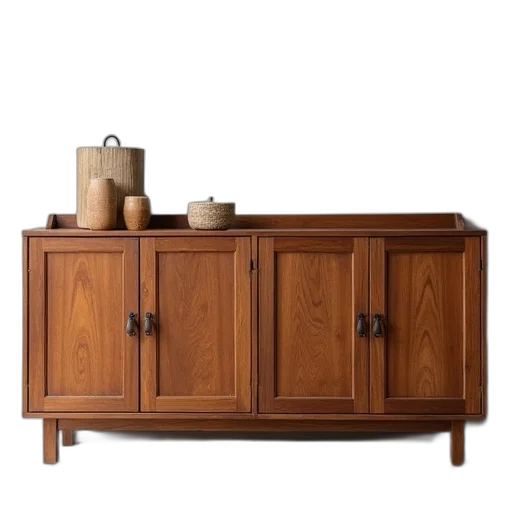 furniture, 3d render, earth tones, wooden transparent PNG cut-out