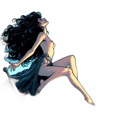 dress, comic book art, concept art, fantasy art transparent PNG cut-out