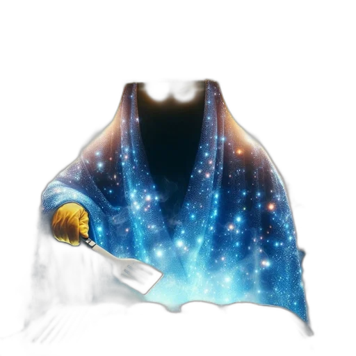 dress, jacket, staff, mask transparent PNG cut-out