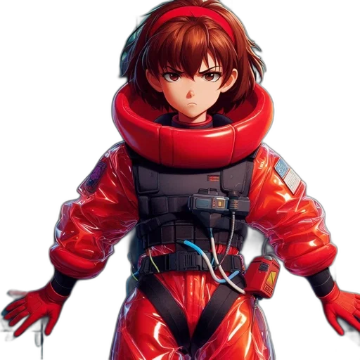 jacket, robot, weapon, cyberpunk transparent PNG cut-out