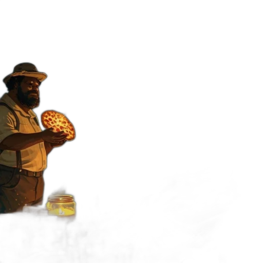hat, food, bottle, staff transparent PNG cut-out