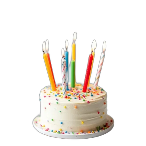food, staff, 3d render, birthday transparent PNG cut-out
